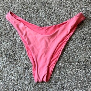 🌺AERIE HIGH LEG CHEEKY PINK BIKINI BOTTOMS🌸